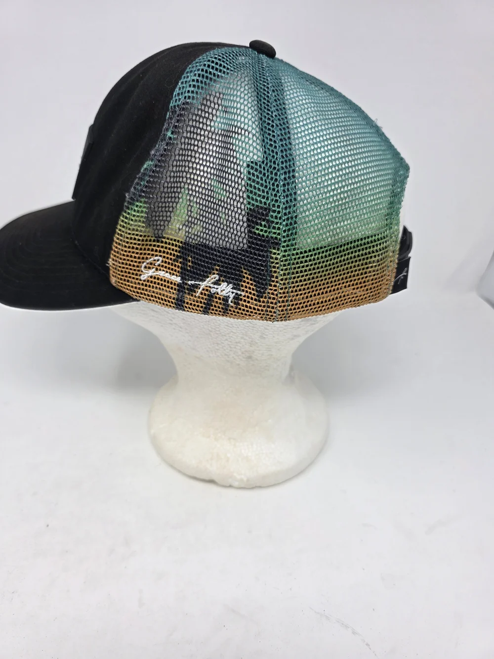Grace Folly Trucker Hat OSFA Black Gradient Mesh Snapback Sunset Landscape